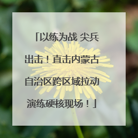 以练为战 尖兵出击！直击内蒙古自治区跨区域拉动演练硬核现场！